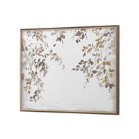 Japanese Leaf Mirror Wall Art, Gold