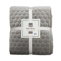 Scatter Box Halo Quilted Velvet Throw, Taupe
