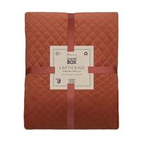 Scatter Box Erin Geometric Velvet Throw, Clay