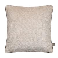 Scatter Box Quilo Boucl Leather Cushion, Cream & Brown
