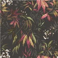 Belgravia Kanata Wallpaper, Pink Charcoal