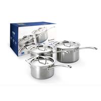 Le Creuset 3-Ply Stainless Steel Saucepan Set, 3 Piece