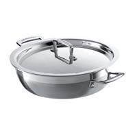 Le Creuset 3-Ply Stainless Steel Shallow Casserole with Lid, 30cm