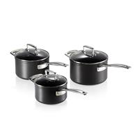 Le Creuset Toughened Non-stick Saucepan Set, 3 Piece
