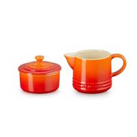 Le Creuset Stoneware Milk Jug & Sugar Pot Set, Volcanic