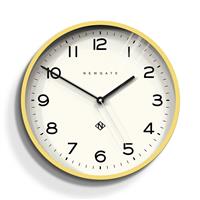 Newgate Echo Number Three Wall Clock, 37cm, Cheeky Yellow