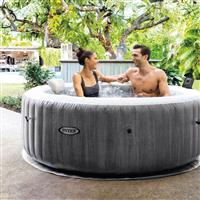 Intex PureSpa Greywood Deluxe Inflatable Hot Tub, 4 Person