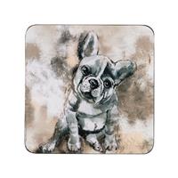Denby French Bulldog Coasters, Set of 4