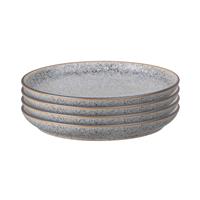 Denby Studio Grey Medium Plate, Set of 4, Granite