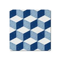 Denby Geometric Square Placemats, Blue, Set of 6