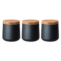 Denby Storage Canisters, Black, Set of 3