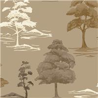 Belgravia Carlotta Tree Wallpaper, Champagne