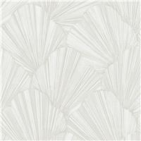 Belgravia Allegra Geometric Wallpaper, White Glitter