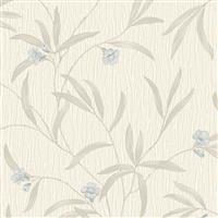 Belgravia Tiffany Floral Trail Wallpaper, Cream & Soft Blue