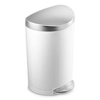 Simplehuman CW1867 Semi Round Pedal Bin, White, 10L