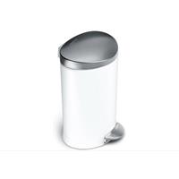 Simplehuman Semi Round Pedal Bin CW1835CB, 6L, White