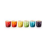 Le Creuset Espresso Mugs, Set of 6, Rainbow