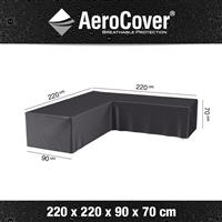 Aerocover Weather Resistant Outdoor Corner Sofa Cover, L-Shape, 220x220x90x70cm