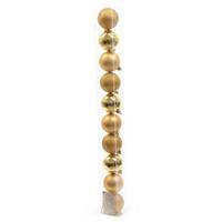 Kaemingk Tube Of 10 Baubles Gold, Light Gold