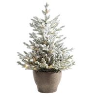 Kaemingk Everlands Norway Snowy Pre-Lit Artificial Christmas Tree, 7ft