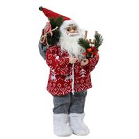Kaemingk Freestanding Santa Ornament, Red