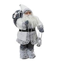 Kaemingk Freestanding Santa Ornament, White