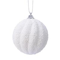 Kaemingk Glitter Foam Bauble, Winter White
