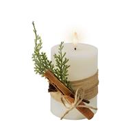 Kaemingk LED Battery Operated Wick Candle, Cream & Warm White