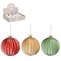 Edelman Glass Stripes Bauble