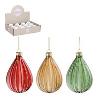 Edelman Glass Striped Bauble, Assorted