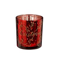 Edelman Christmas Tealight Holder, Red