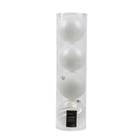 Kaemingk Tube Of Baubles, Set of 4, Winter White