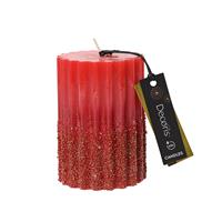 Kaemingk Paraffin Pillar Candle, Christmas Red