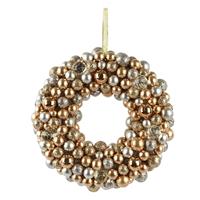 Kaemingk Shatterproof Bauble Wreath, Light Gold