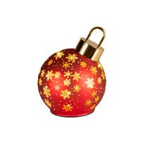 Kaemingk Micro LED Rotating Glass Bauble, Red