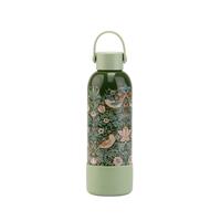 William Morris At Home Strawberry Thief Ss Bottle, Green