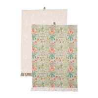 William Morris At Home Kitchen Garden So2 Tea Towels, Set Of 2, Multi