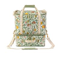 William Morris At Home Fruit 2 Person Picnic Cooler Bag, Green