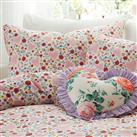 Cath Kidston Floral Heart Frill Duvet Set , Double, Pink