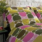 Orla Kiely Multi Block Stem Pillowcase Pair, Green & Pink