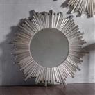 Gallery Herzfeld Round Mirror, Silver