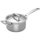 Le Creuset 3-Ply Stainless Steel Saucepan Pan, 16cm