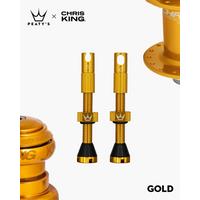 Peatys x Chris King Tubeless MK2 Valves Gold