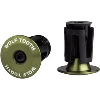 Wolf Tooth Alloy Bar End Plugs Olive One Size