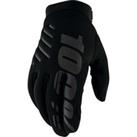 100 Percent Brisker Cold Weather Youth MTB Gloves Black/Grey