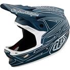 Troy Lee Designs D3 Fiberlite Full Face MTB Helmet SpiderStripe Blue