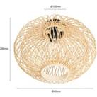 Lindby Solvira ceiling lamp, bamboo mesh, round