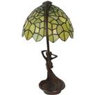 Clayre&Eef 5LL-6098 table lamp, Tiffany style, green