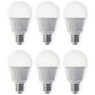 Lindby LED bulb, set of 6, E27, 8.5 W, matt, 3,000 K