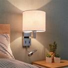 Lucande Taron fabric wall lamp reading light 2-set